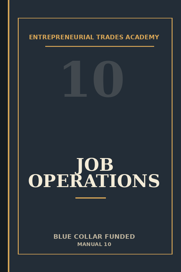 Job Operations — ETA manual cover