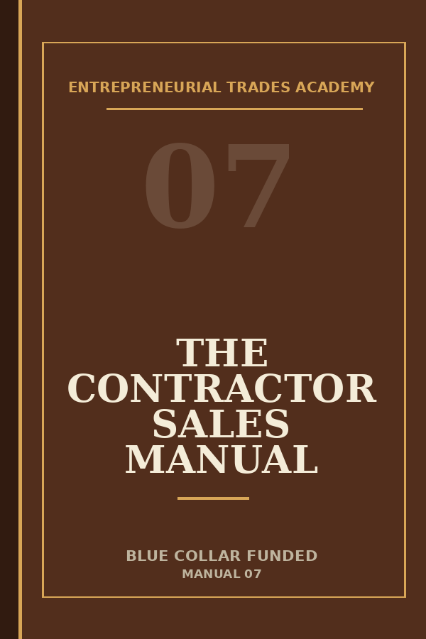 The Contractor Sales Manual — ETA manual cover